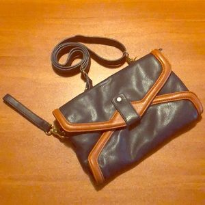 Co-Lab Montreal Multi-Way Purse in Navy/Camel